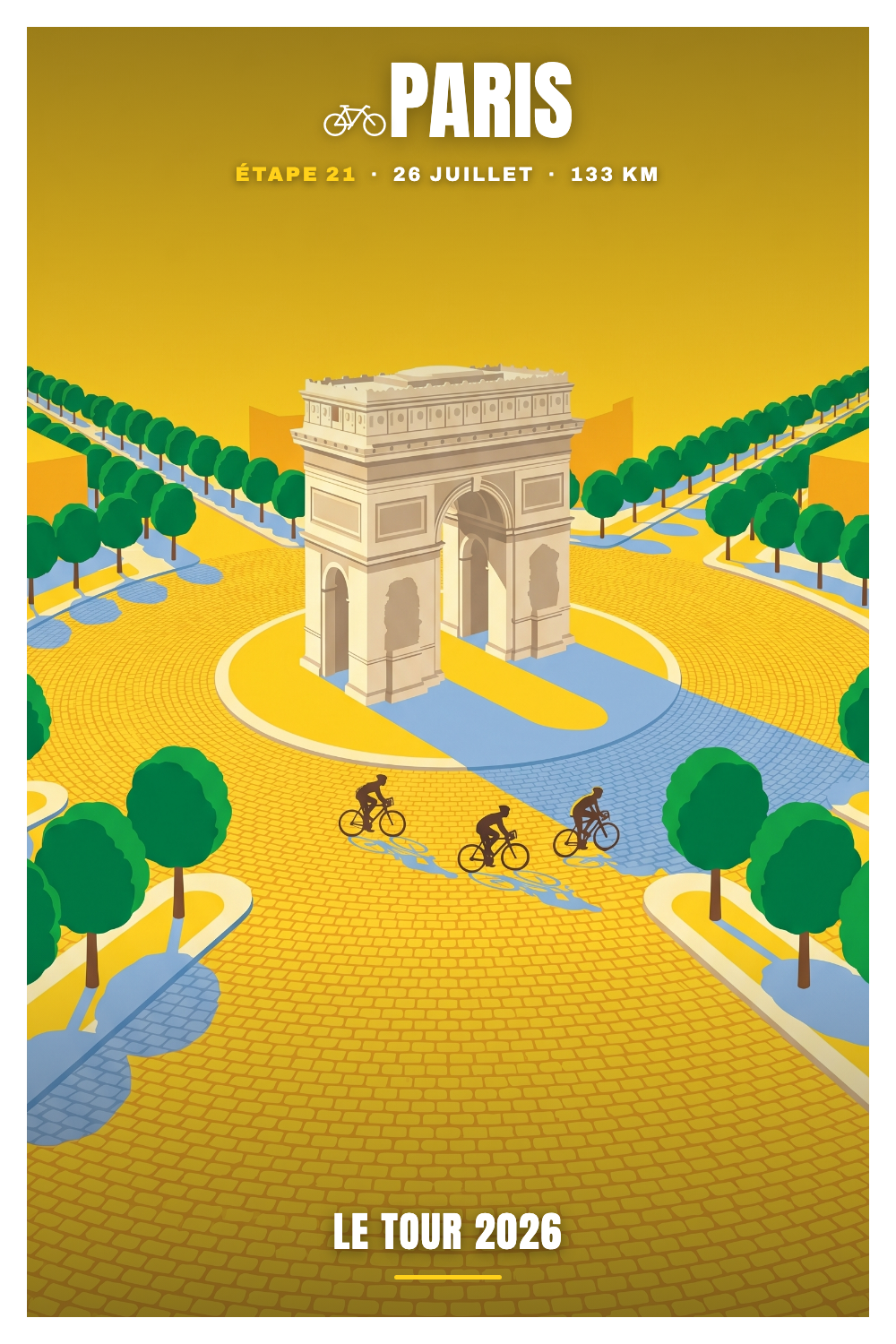 Affiche Paris - Le Tour 2026