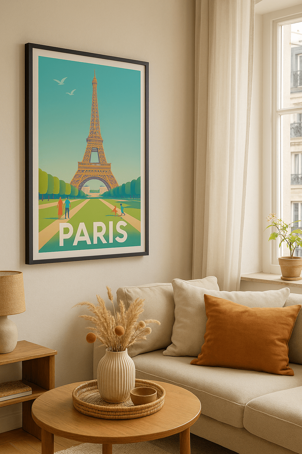 Affiche Paris - Romance et élégance au pied de la Tour Eiffel - Afich