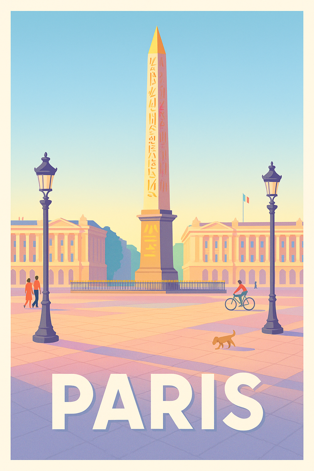 Affiche Paris — L'élégance à la française · poster d'art de Paris