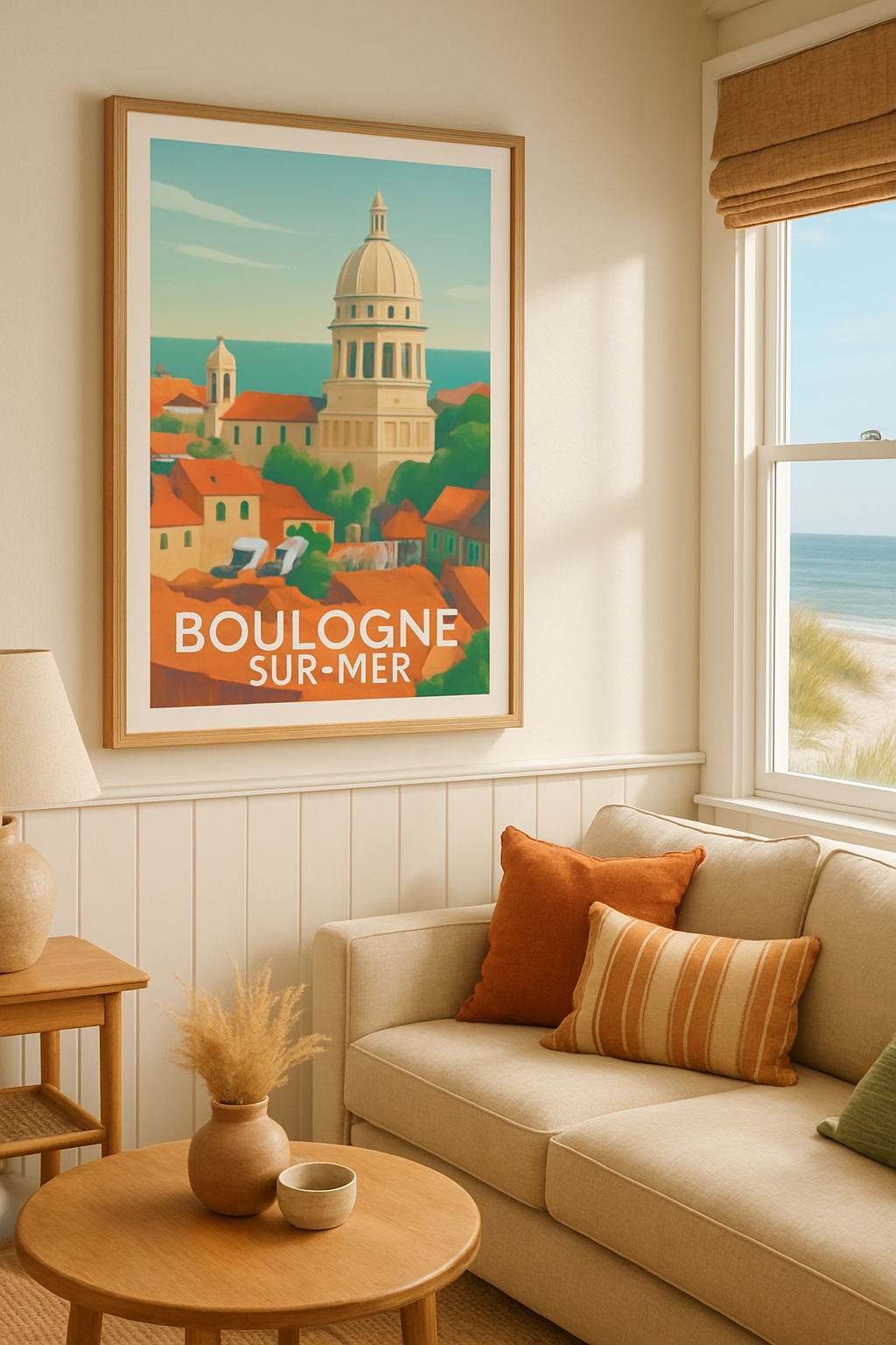 Affiche Boulogne-sur-Mer — Charme côtier et patrimoine historique · poster d'art de Boulogne-sur-Mer