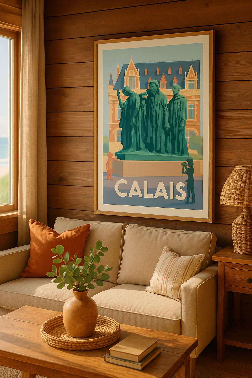 Affiche Calais — Découvrez le Monument des Bourgeois de Calais · poster d'art de Calais