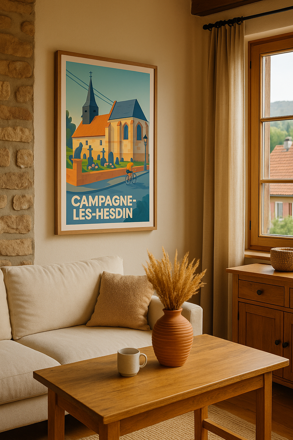 Affiche Campagne-lès-Hesdin — Charme et sérénité à la campagne · poster d'art de Campagne-lès-Hesdin