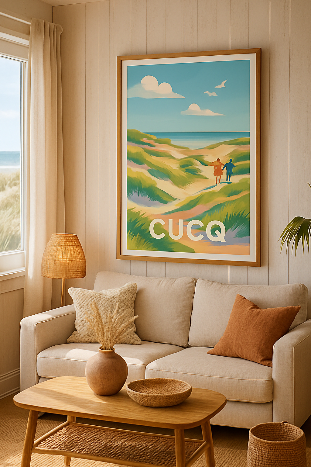 Affiche Cucq — Balade romantique sur les dunes · poster d'art de Cucq
