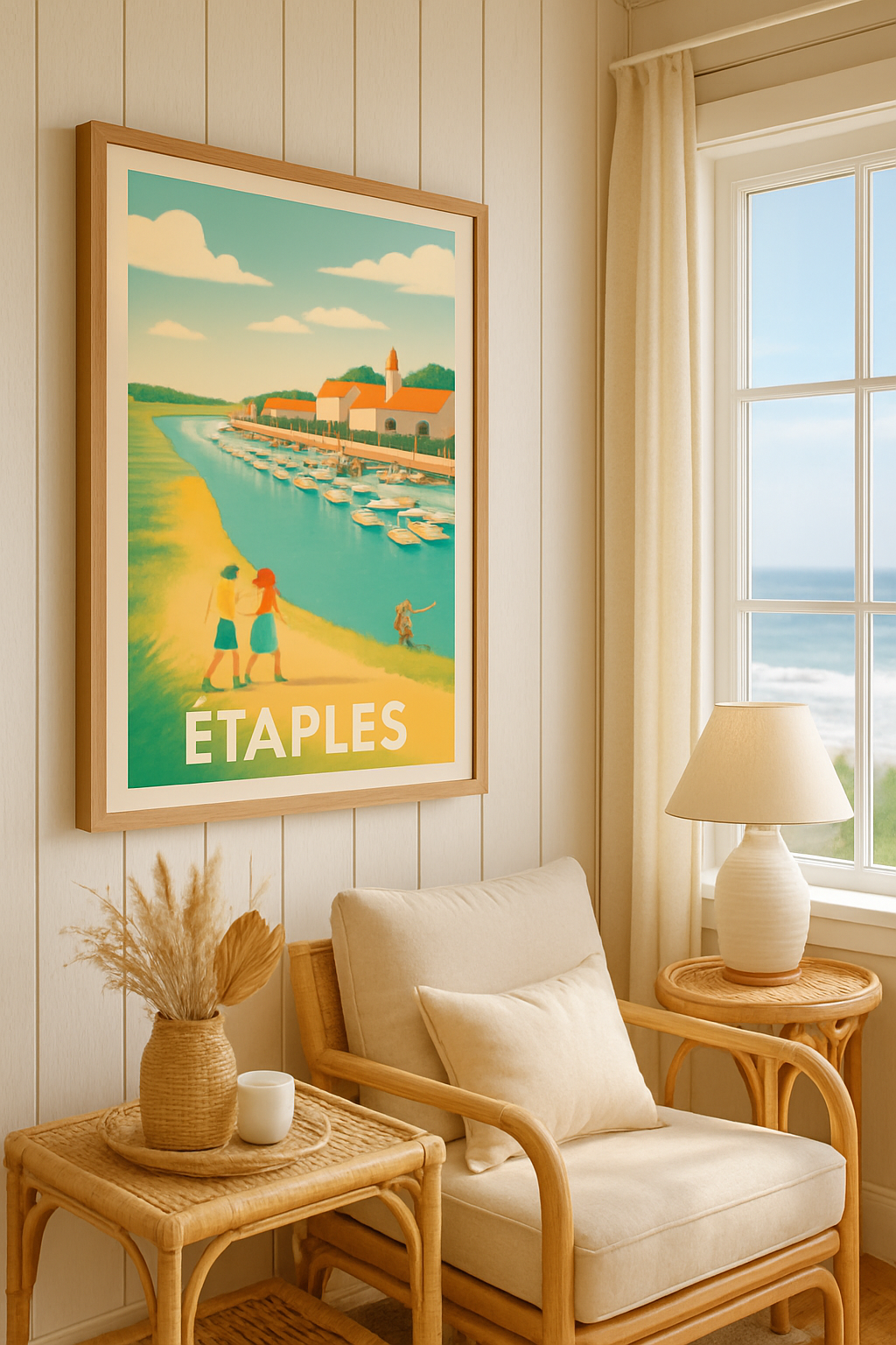 Affiche Étapes — Balade paisible au bord de l'eau · poster d'art de Étapes