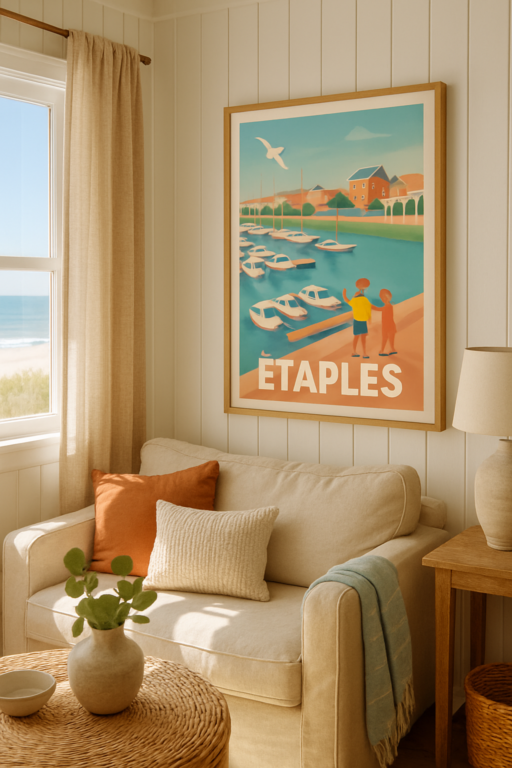 Pas-de-Calais France Affiche de Étapes - Charme et sérénité au bord du port