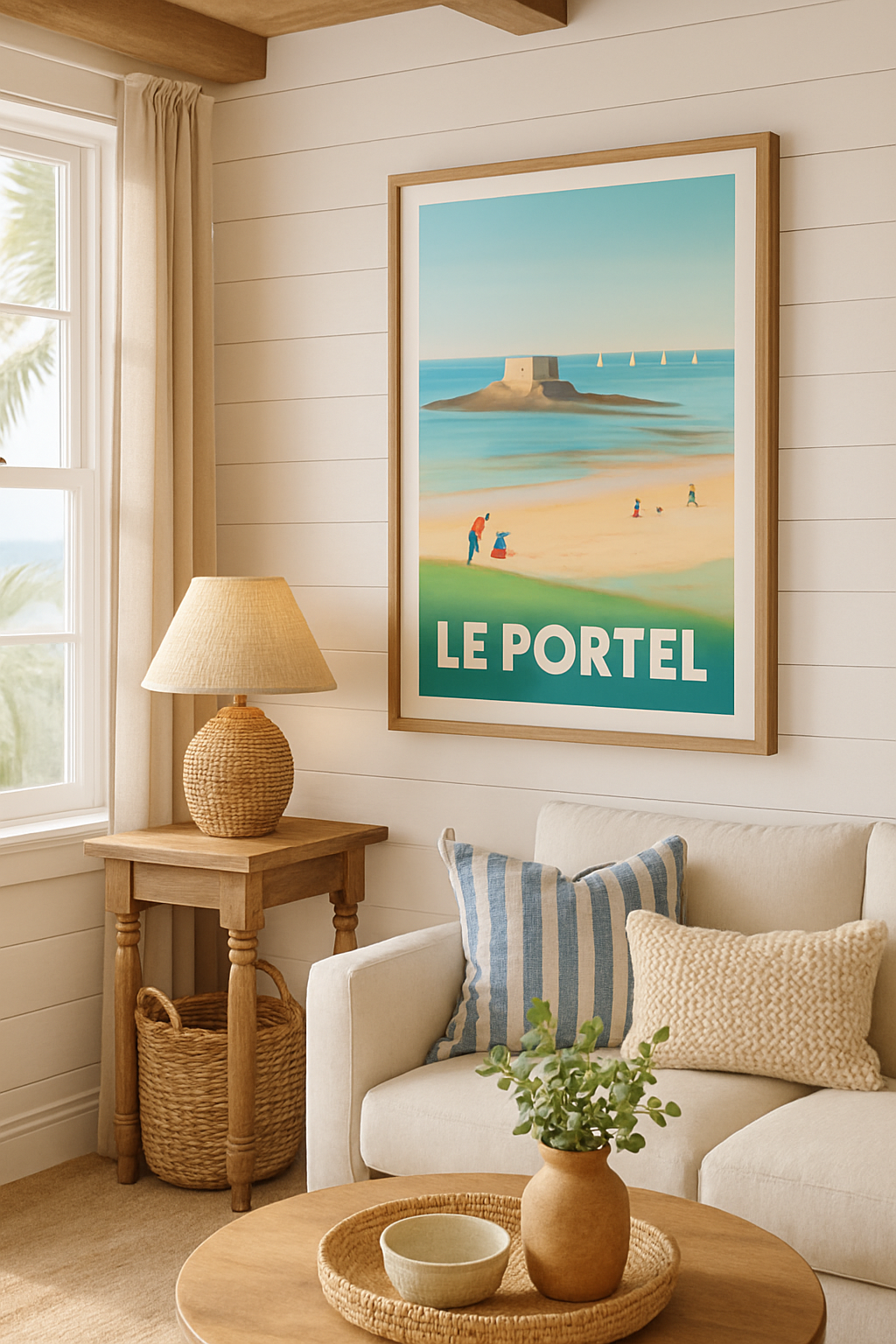 Affiche Le Portel — Plages et douceur de vivre en bord de mer · poster d'art de Le Portel
