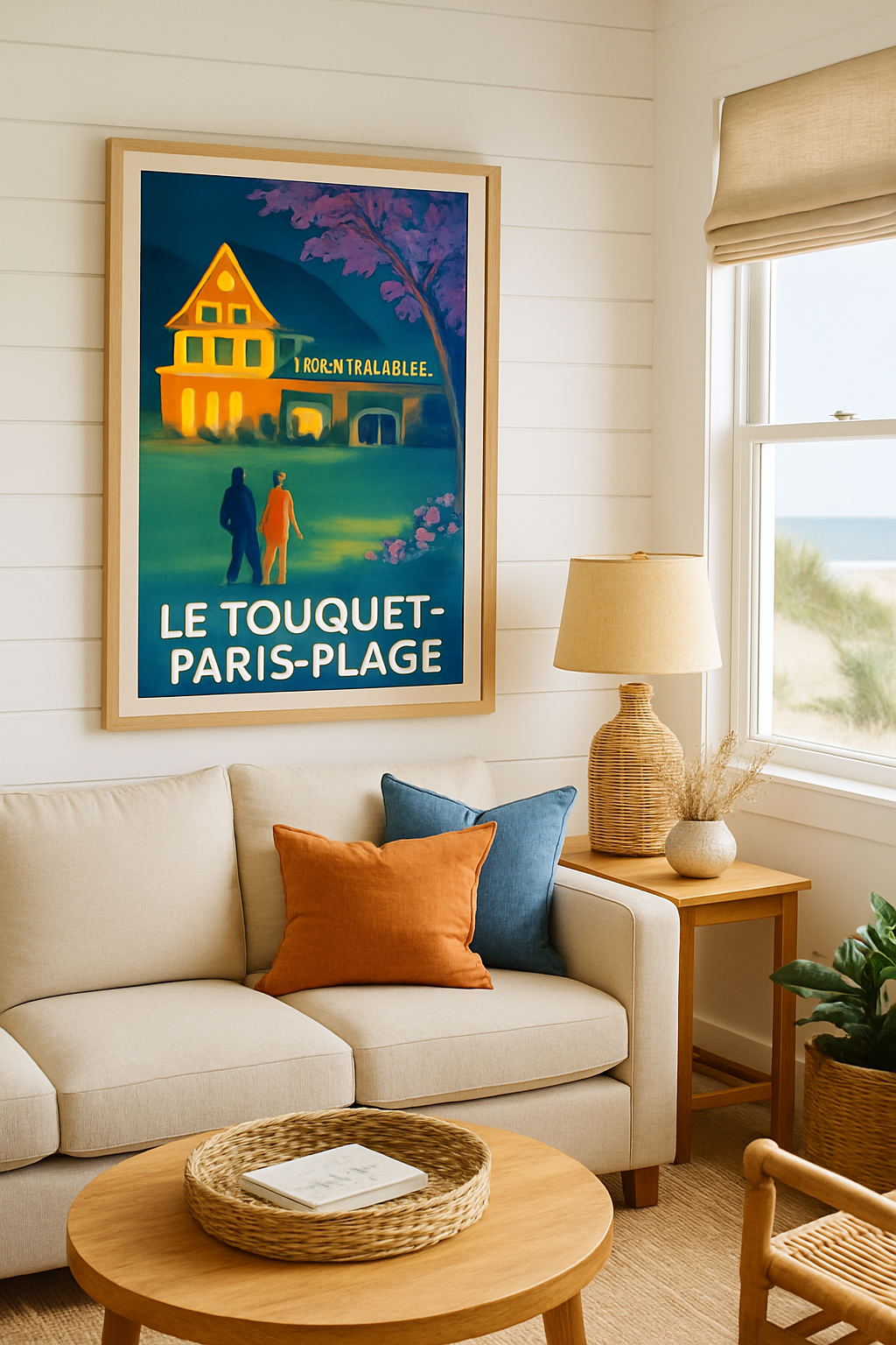 Pas-de-Calais France Affiche de Le Touquet-Paris-Plage - Élégance et charme nocturne