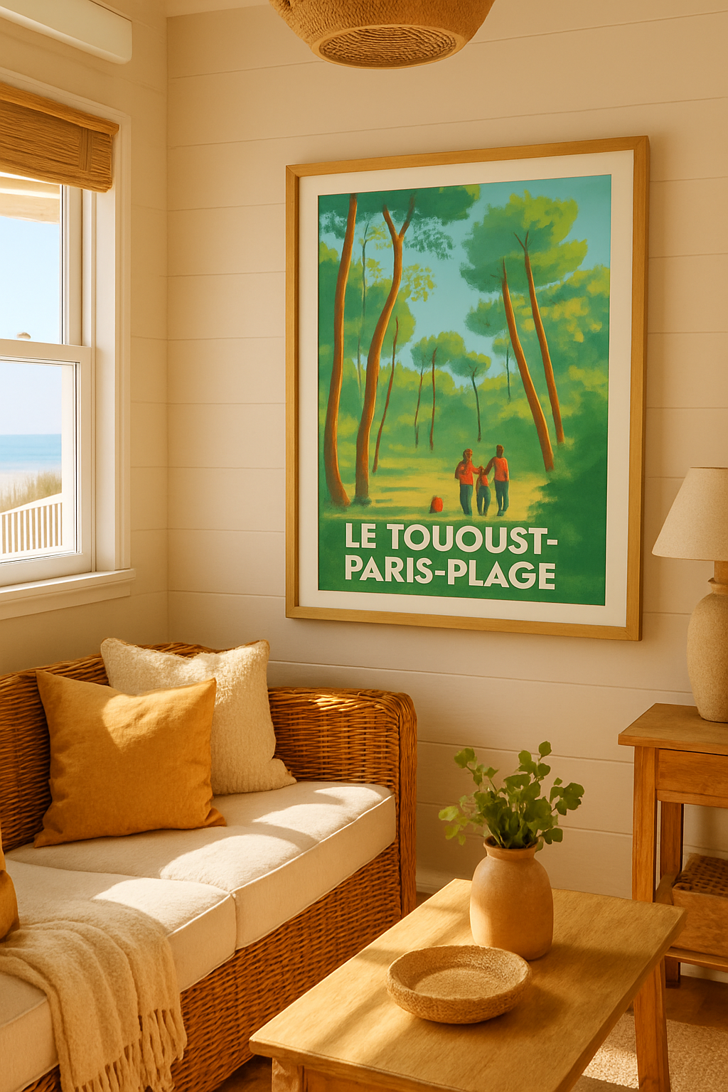 Pas-de-Calais France Affiche de Le Touquet-Paris-Plage - Promenade au cœur de la nature