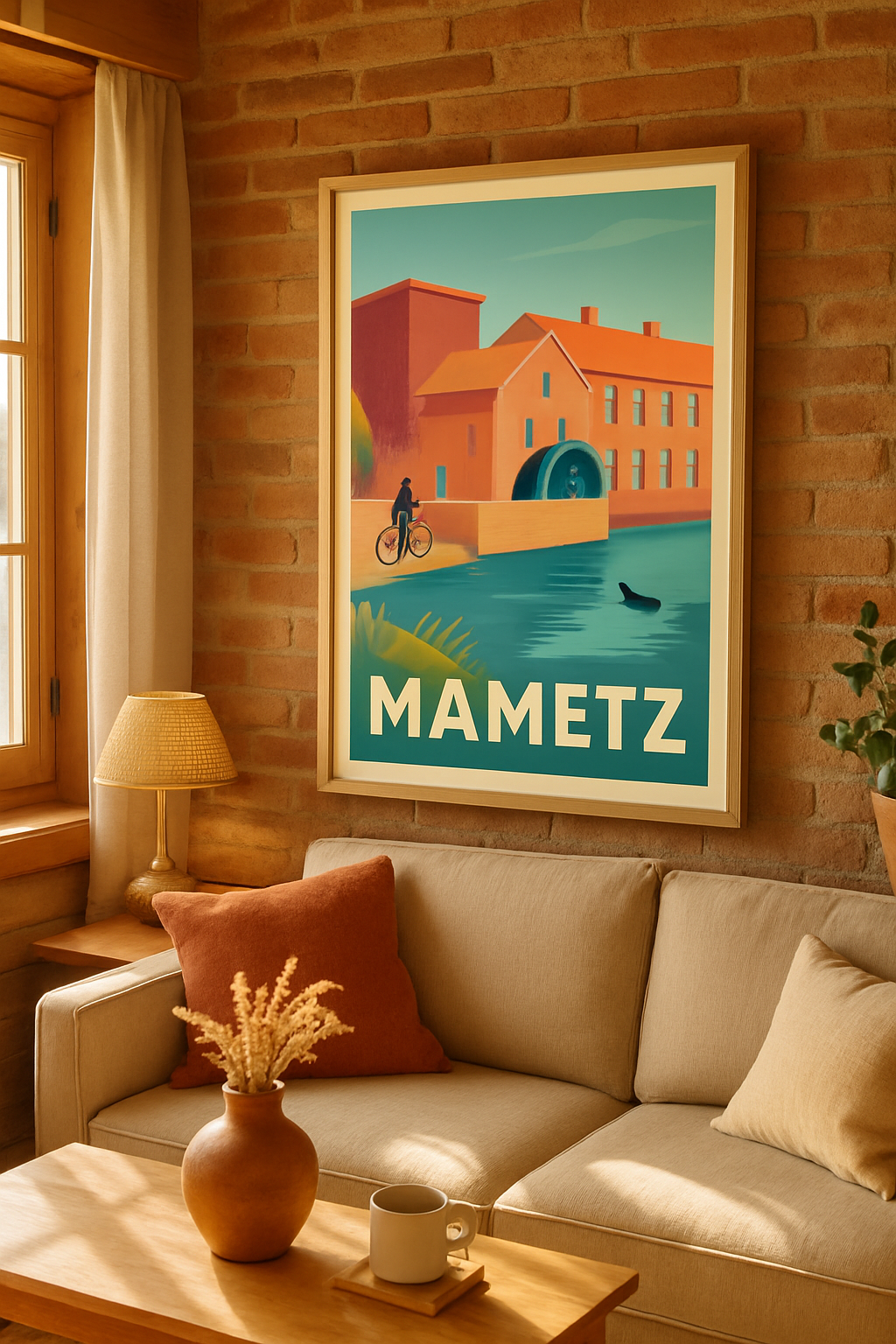 Affiche Mametz — Charme paisible au bord de l'eau · poster d'art de Mametz