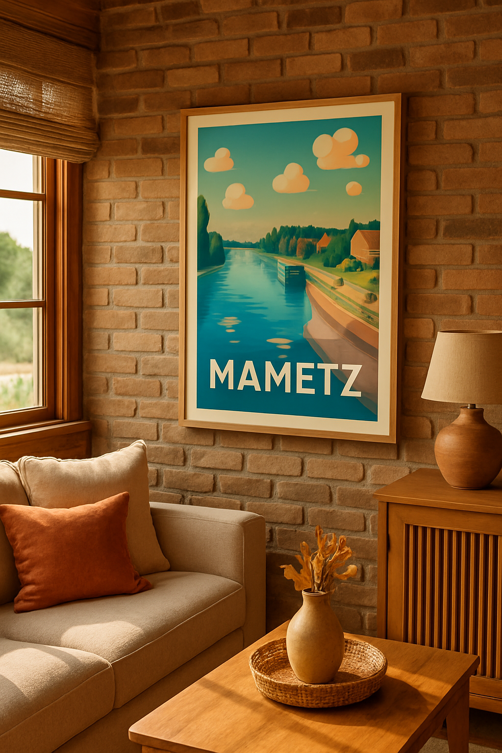 Pas-de-Calais France Affiche de Mametz - La tranquillité au fil de l'eau