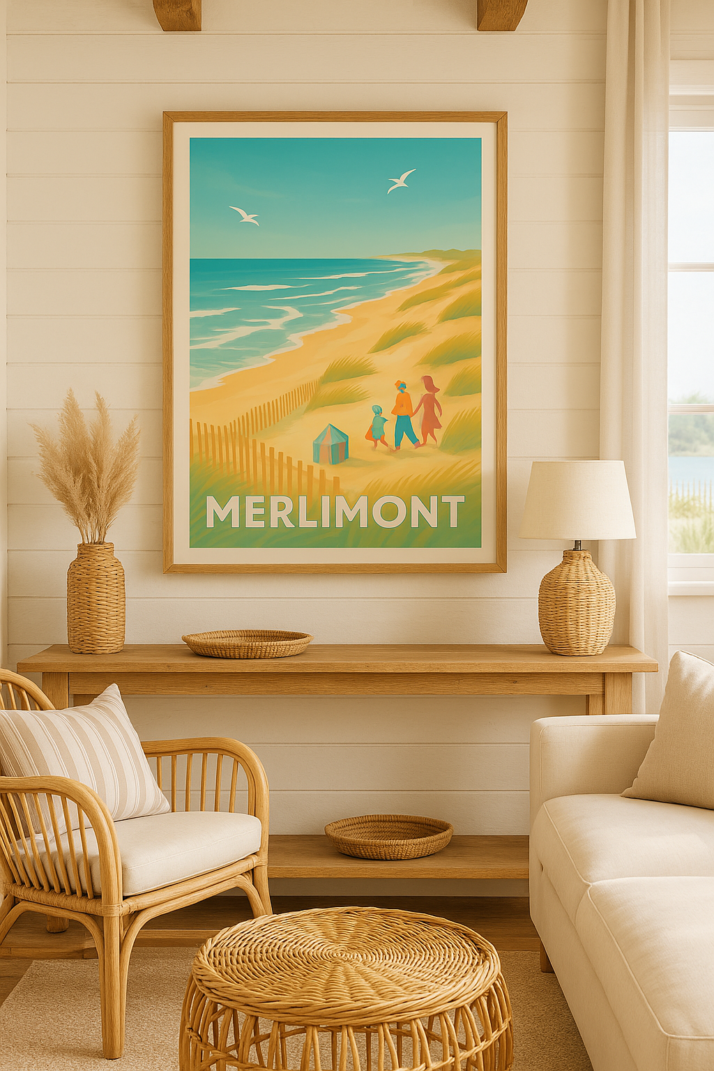 Affiche Merlimont — Escapade en bord de mer · poster d'art de Merlimont