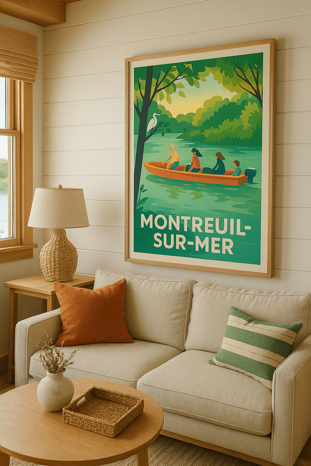 Pas-de-Calais France Affiche de Montreuil-sur-Mer - Escapade paisible au fil de l'eau