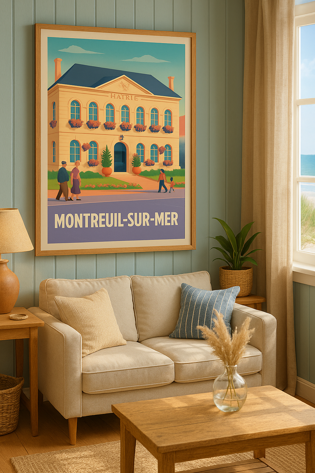 Affiche Montreuil-sur-Mer — Une élégance intemporelle au cœur de la ville · poster d'art de Montreuil-sur-Mer