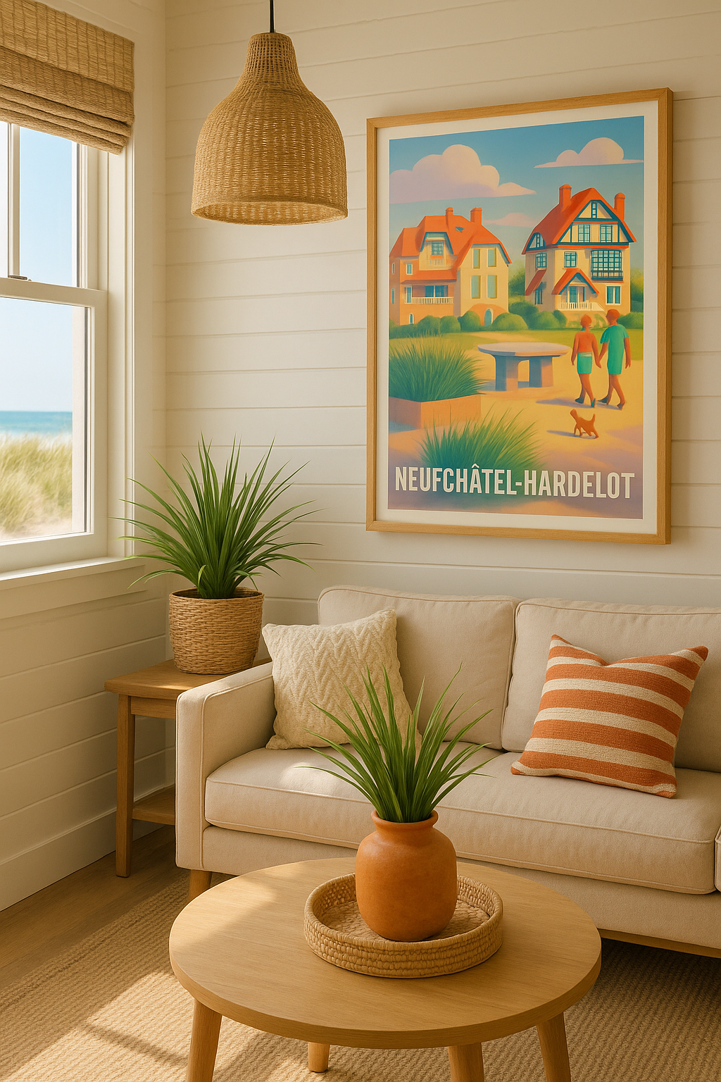 Affiche Neufchâtel-Hardelot — Charme et sérénité balnéaire · poster d'art de Neufchâtel-Hardelot