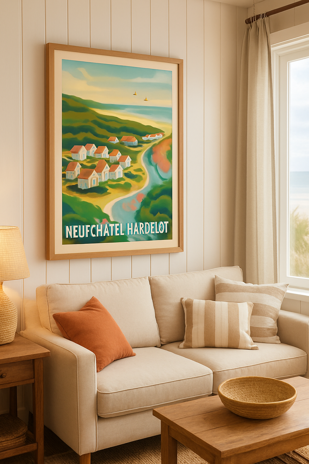 Affiche Neufchâtel-Hardelot — Escapade nature en bord de mer · poster d'art de Neufchâtel-Hardelot