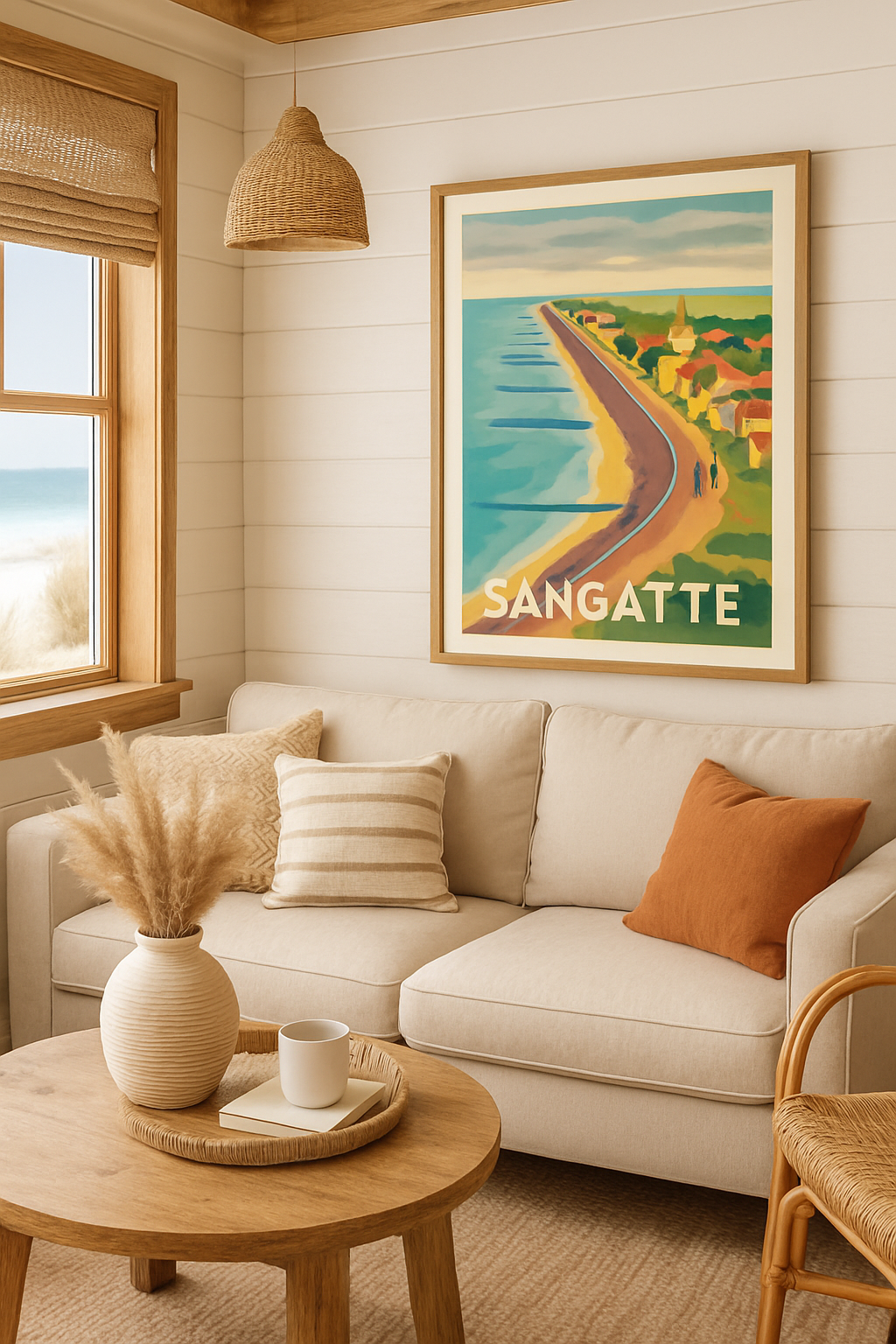Affiche Sangatte — Escapade côtière paisible · poster d'art de Sangatte