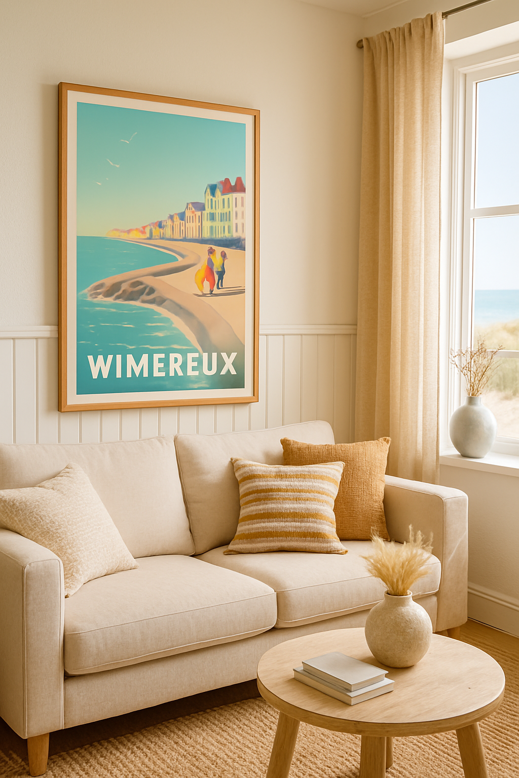 Pas-de-Calais France Affiche de Wimereux - Balade romantique sur la côte d'Opale