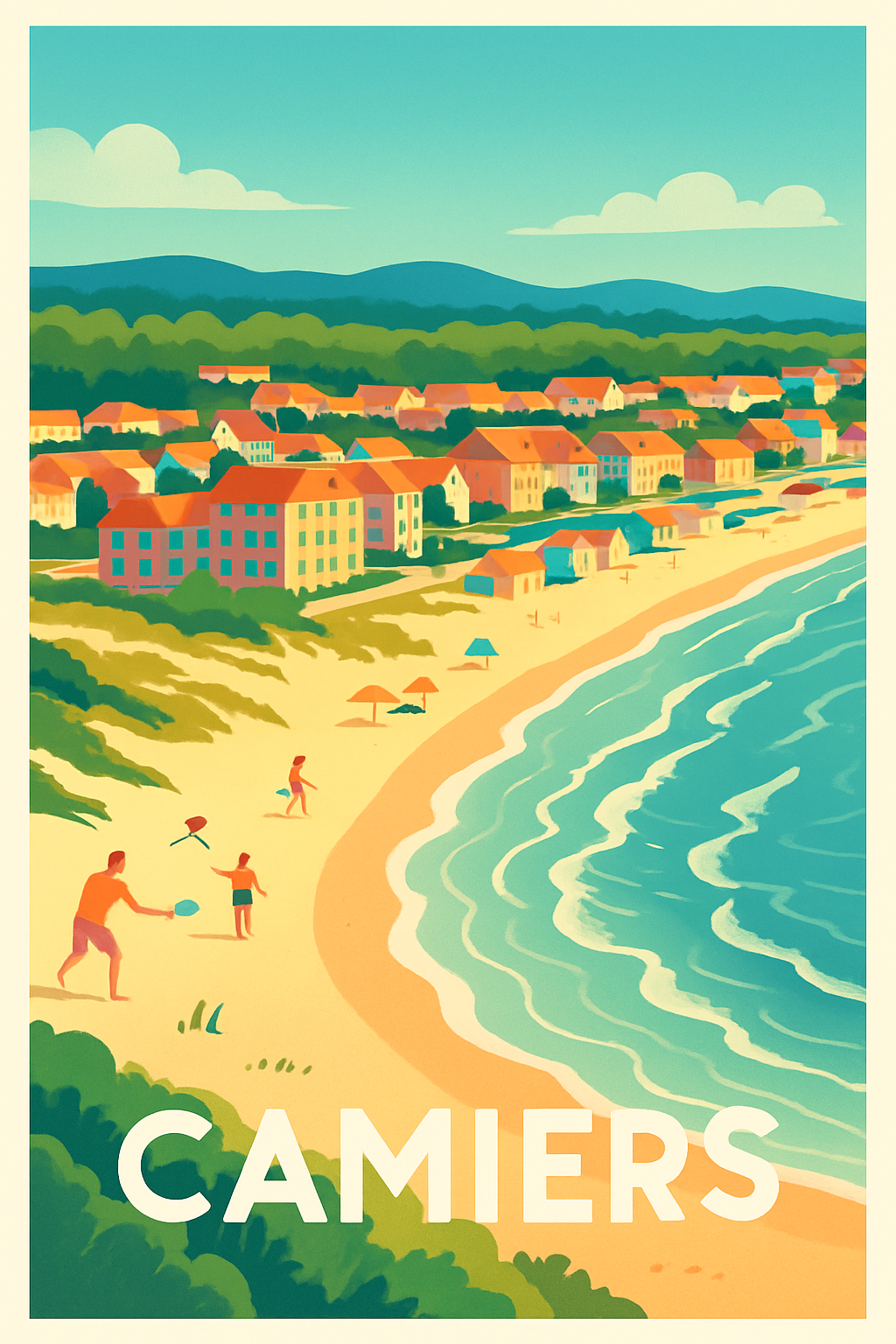 Affiche Camiers — Évasion sur la côte d'Opale · poster d'art de Camiers