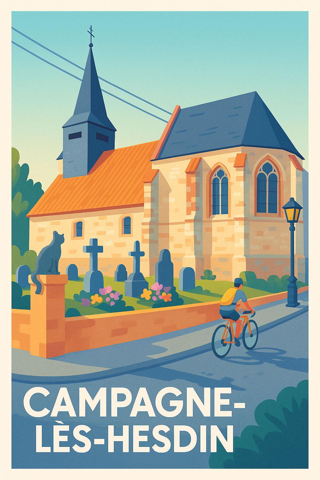 Affiche Campagne-lès-Hesdin — Charme et sérénité à la campagne · poster d'art de Campagne-lès-Hesdin