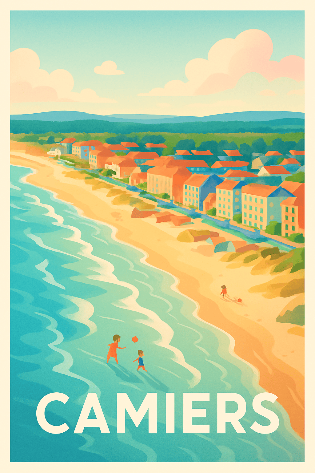 Pas-de-Calais France Pas de Cadre / 20 × 30cm Affiche de Concarneau - Douceur balnéaire en Bretagne