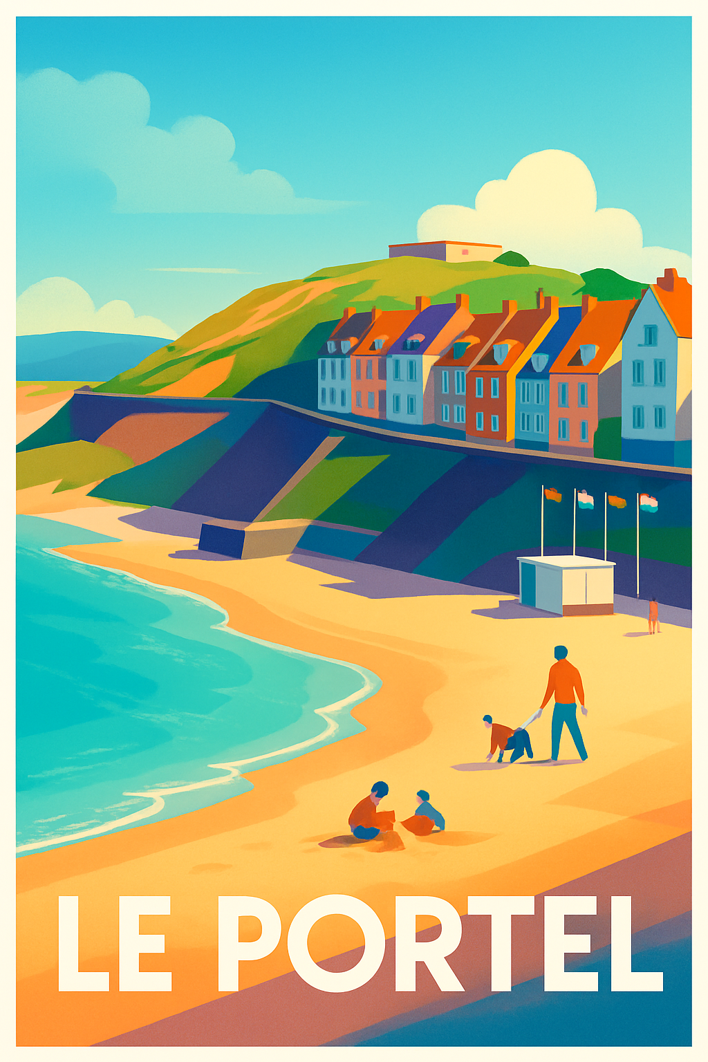 Affiche Le Portel — Escapade lumineuse sur la côte · poster d'art de Le Portel