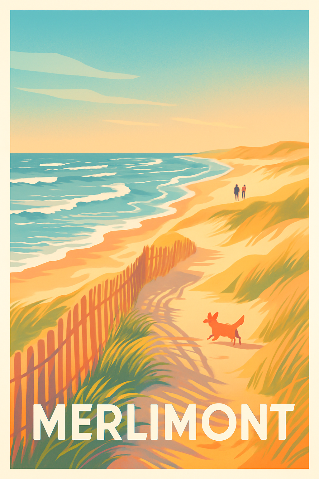 Affiche Merlimont — Évasion en bord de mer · poster d'art de Merlimont