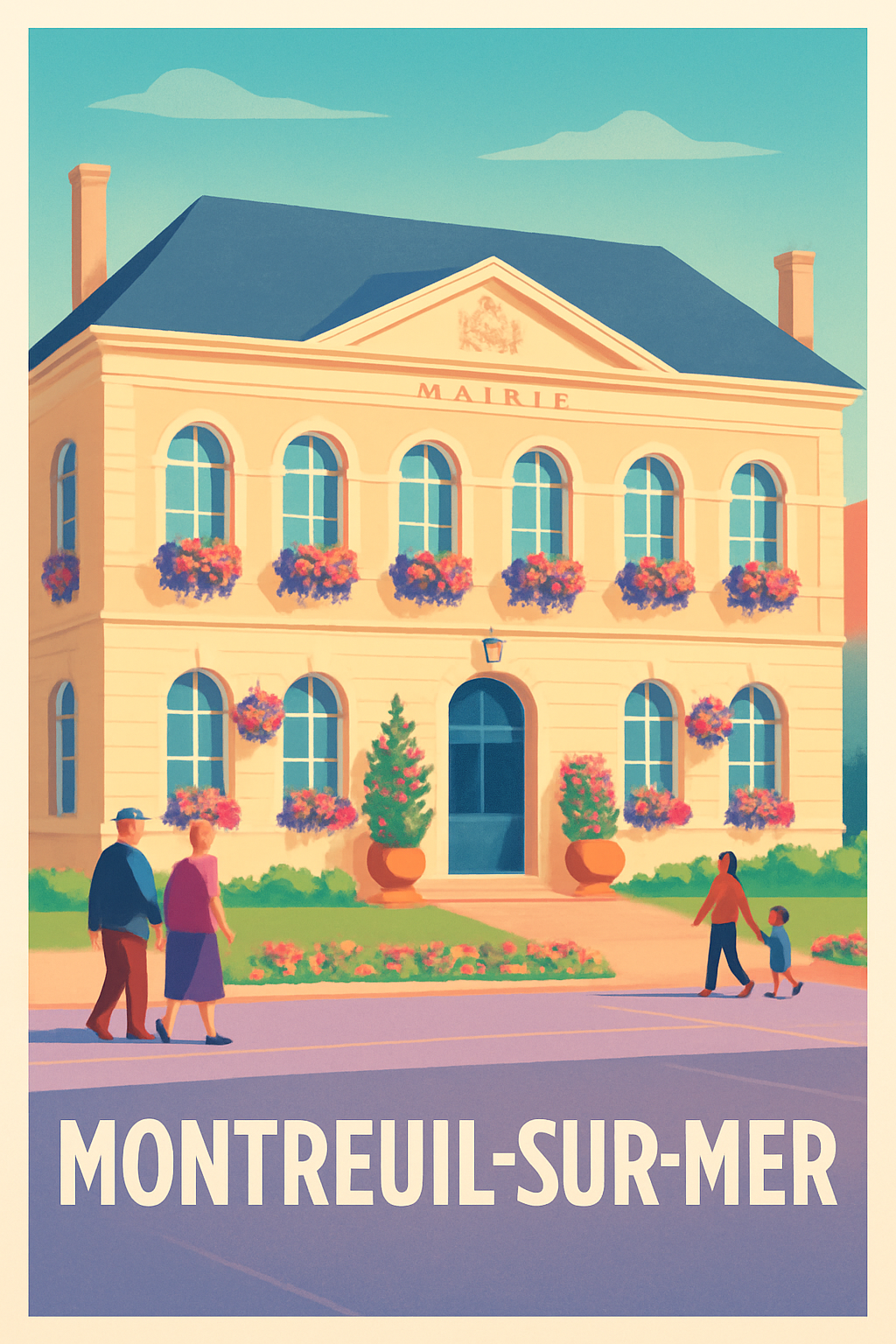 Affiche Montreuil-sur-Mer — Une élégance intemporelle au cœur de la ville · poster d'art de Montreuil-sur-Mer