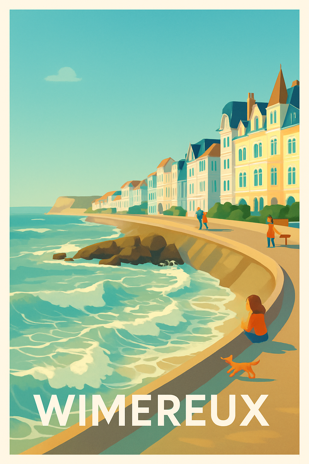 Affiche Wimereux — Charme balnéaire et douceur de vivre · poster d'art de Wimereux
