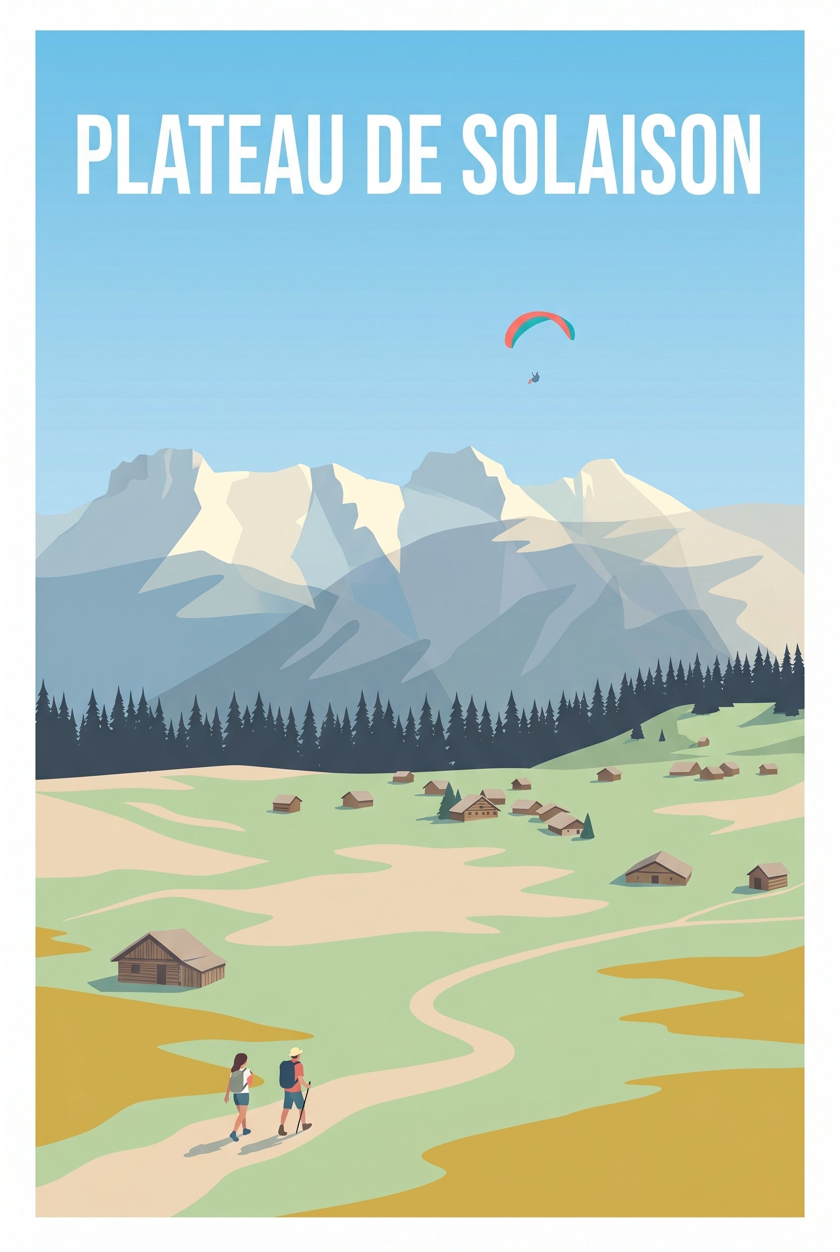 Affiche du Plateau de Solaison - Alpages et sommets