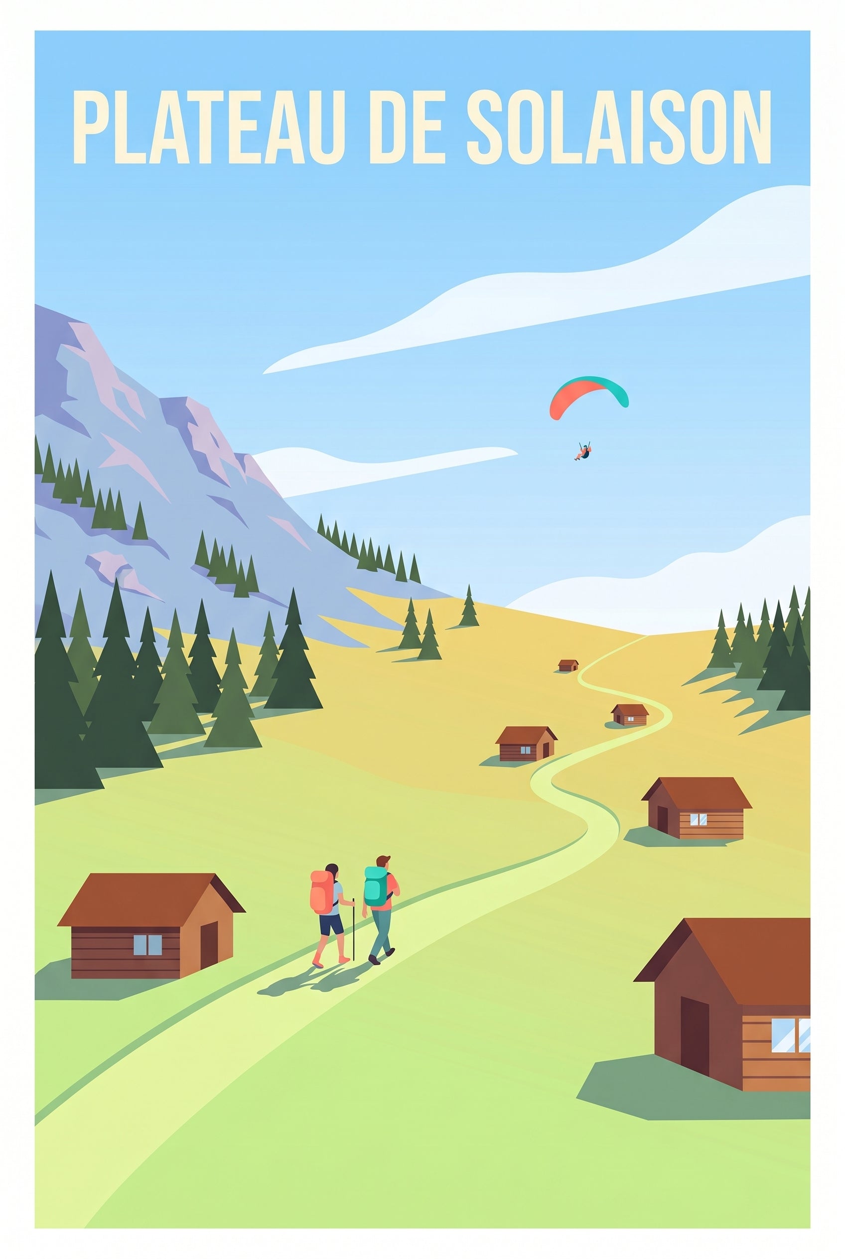 Affiche du Plateau de Solaison - Sentier des chalets d'alpage