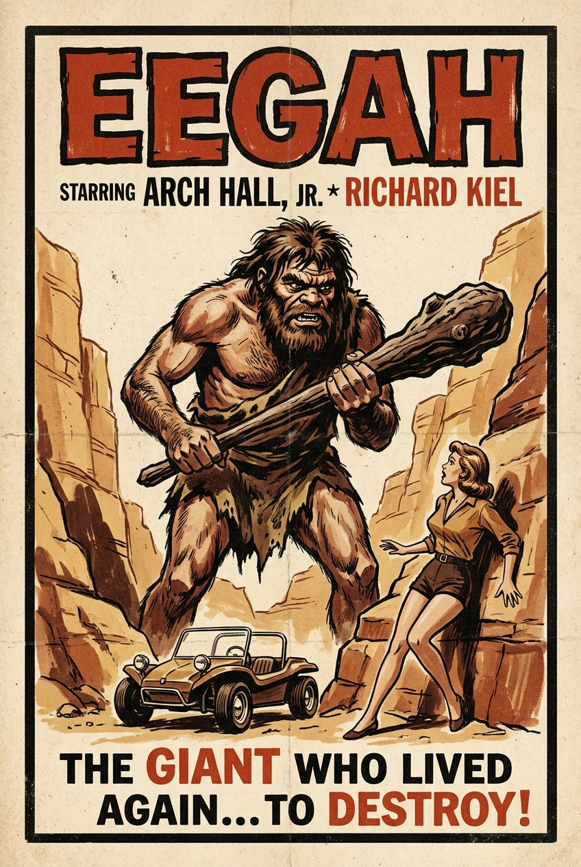 Affiche Eegah, poster géant préhistorique