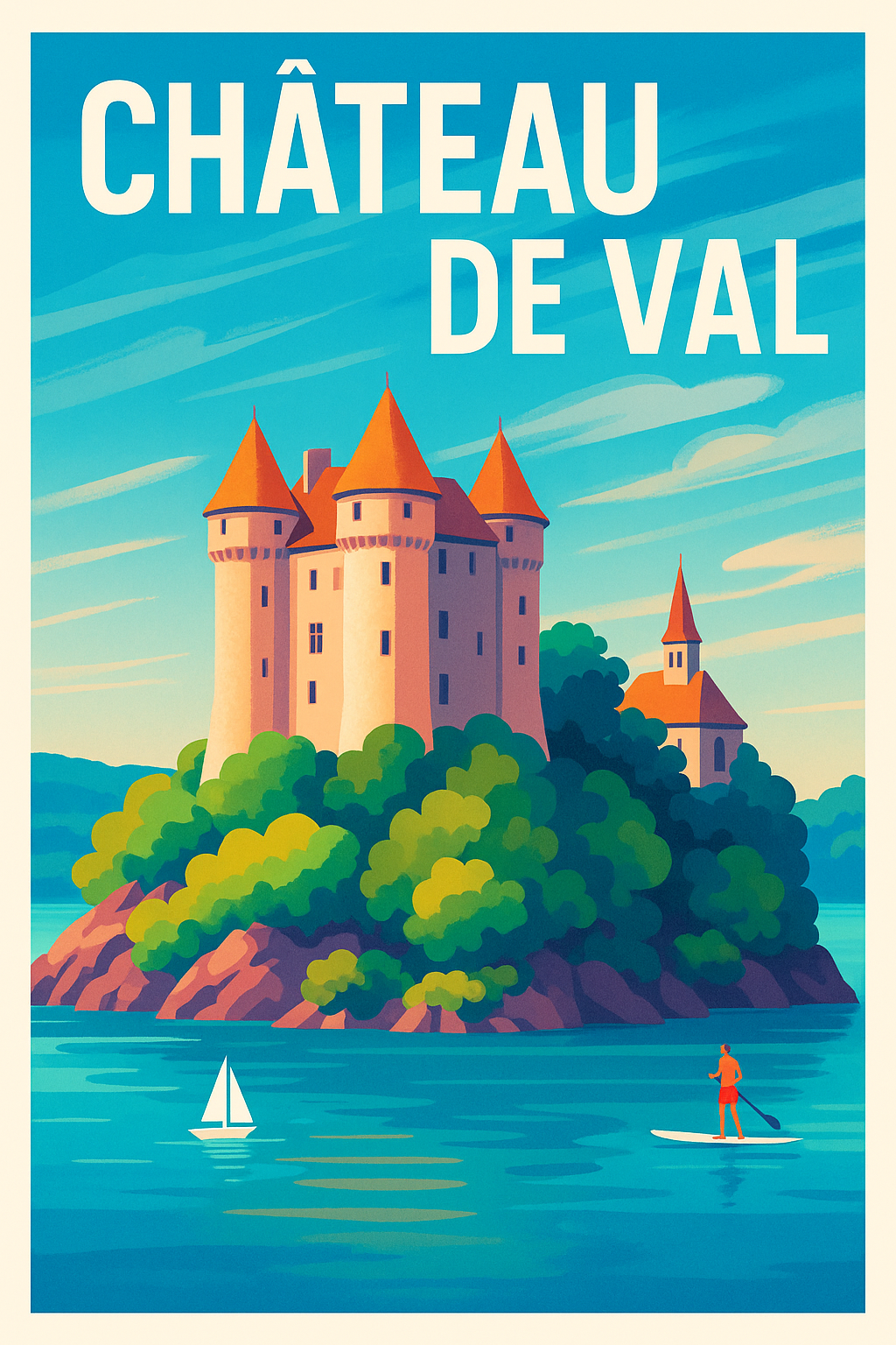 Affiche de Château de Val - L'élégance médiévale au bord de l'eau