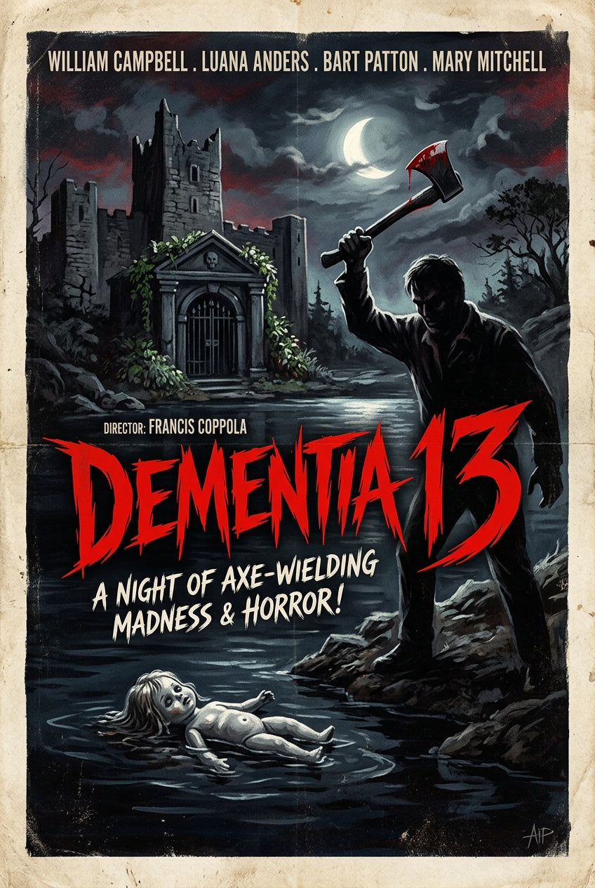 Affiche Dementia 13, poster film horreur
