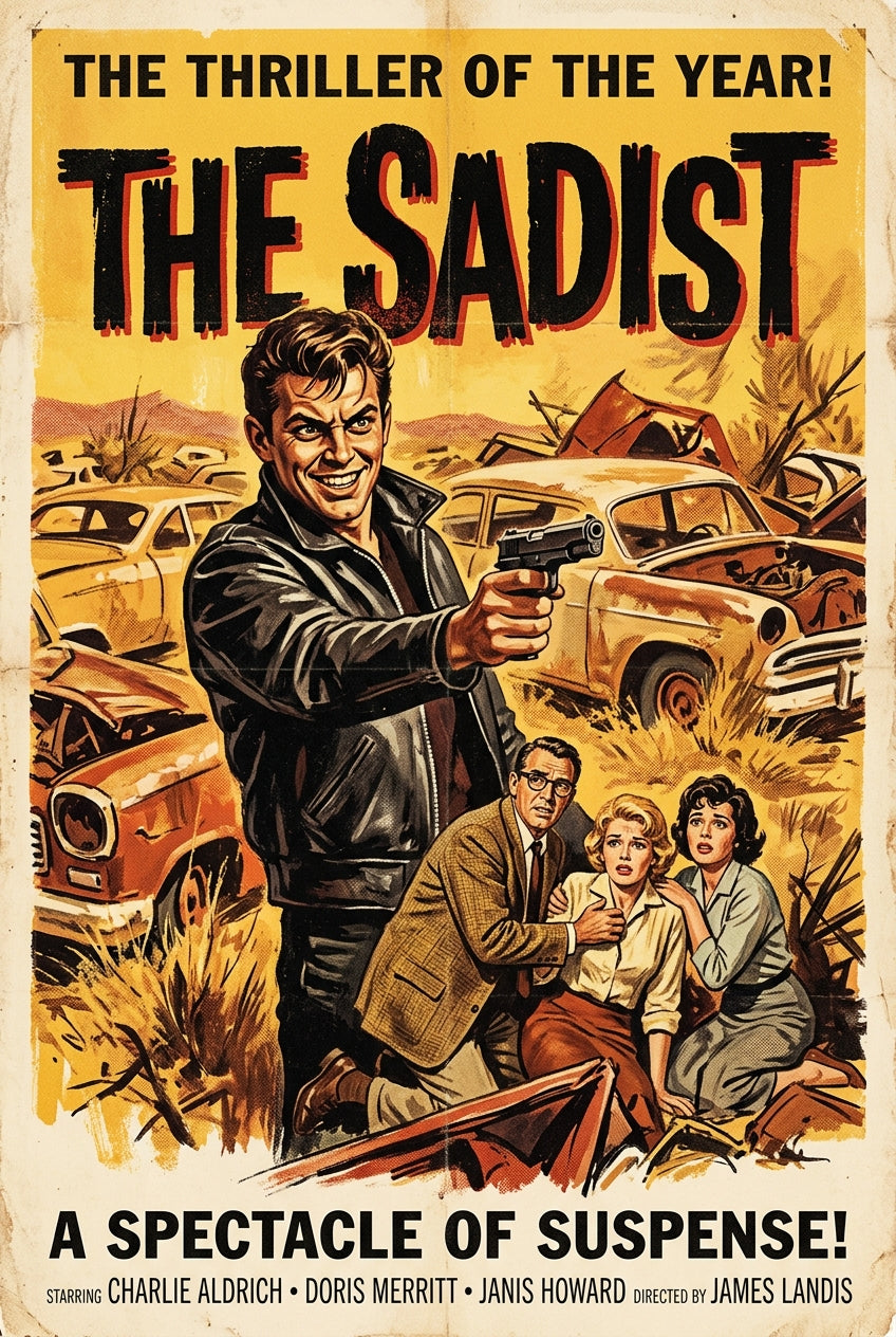 Affiche The Sadist, poster thriller vintage