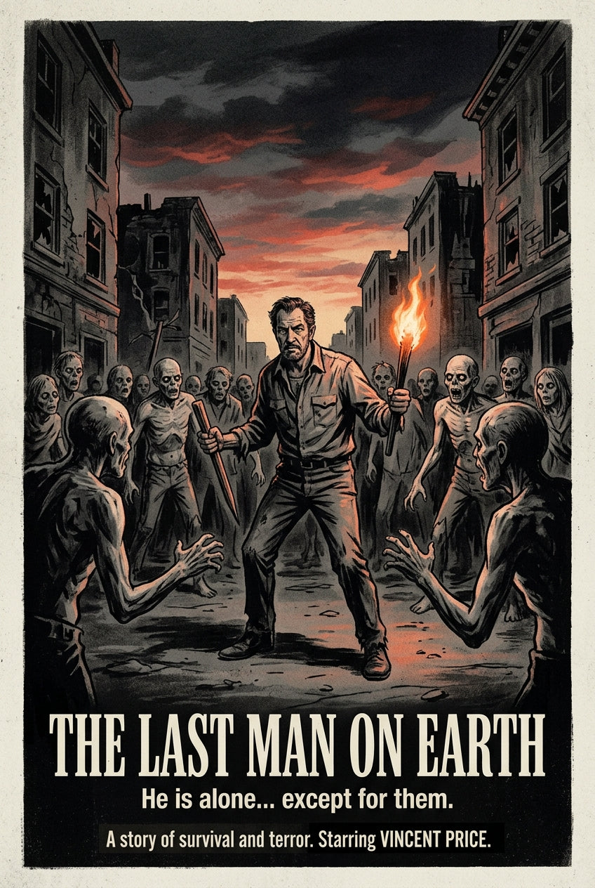 Affiche The Last Man on Earth, poster film horreur