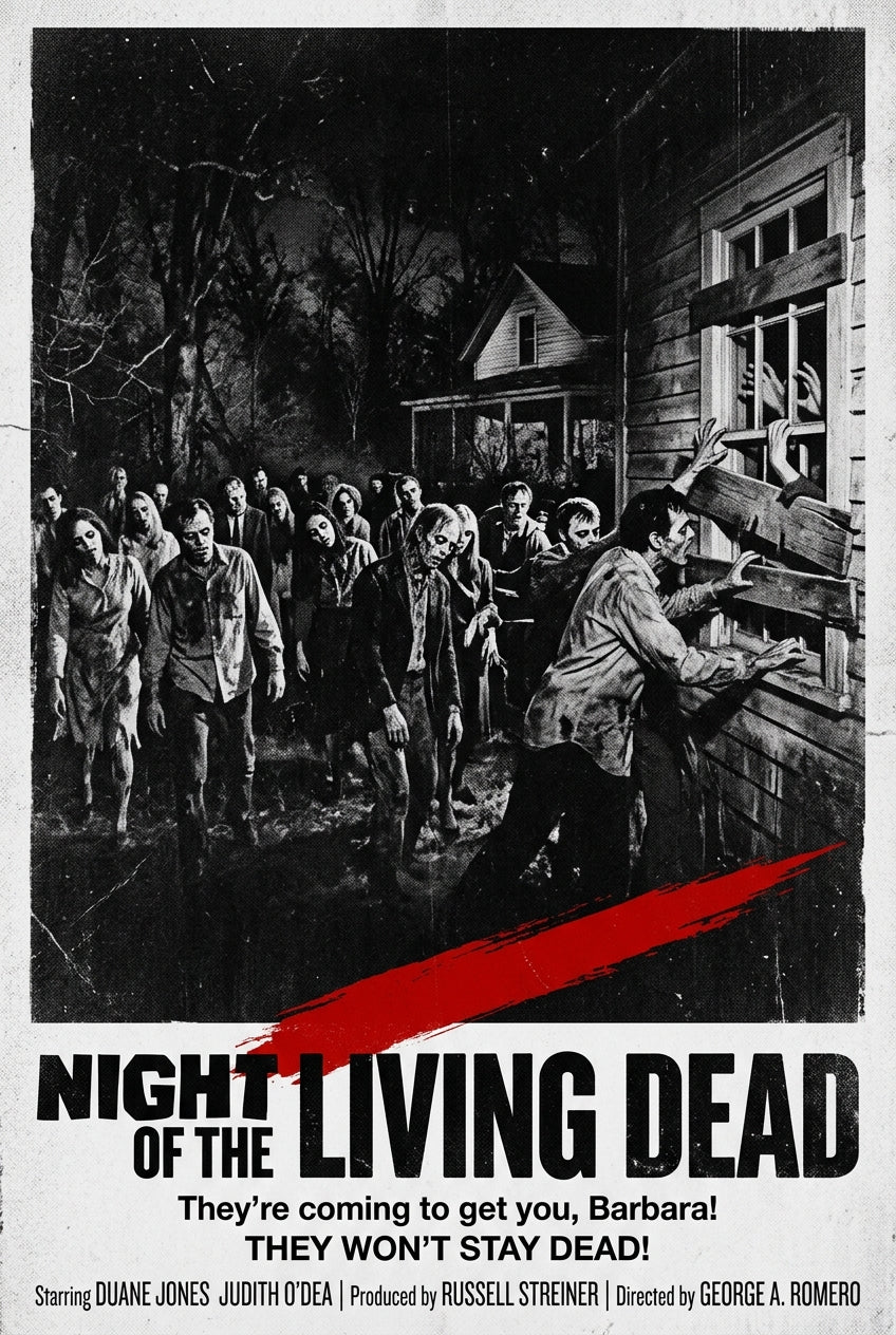 Affiche La Nuit des morts-vivants, poster horreur