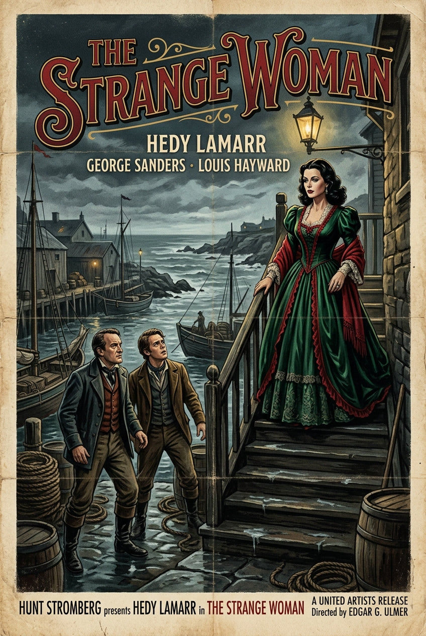 Affiche The Strange Woman, poster vintage port