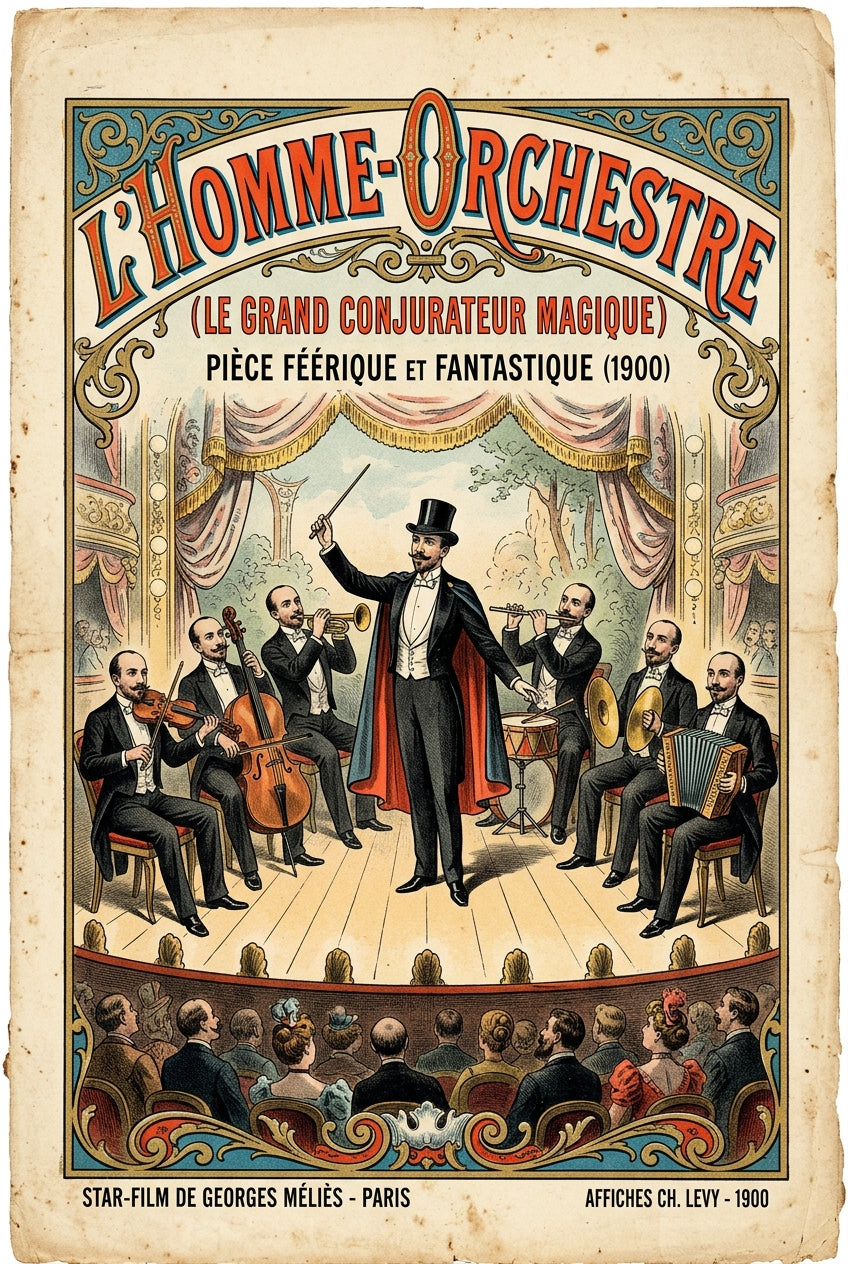 Poster de L'Homme-Orchestre, Georges Méliès 1900