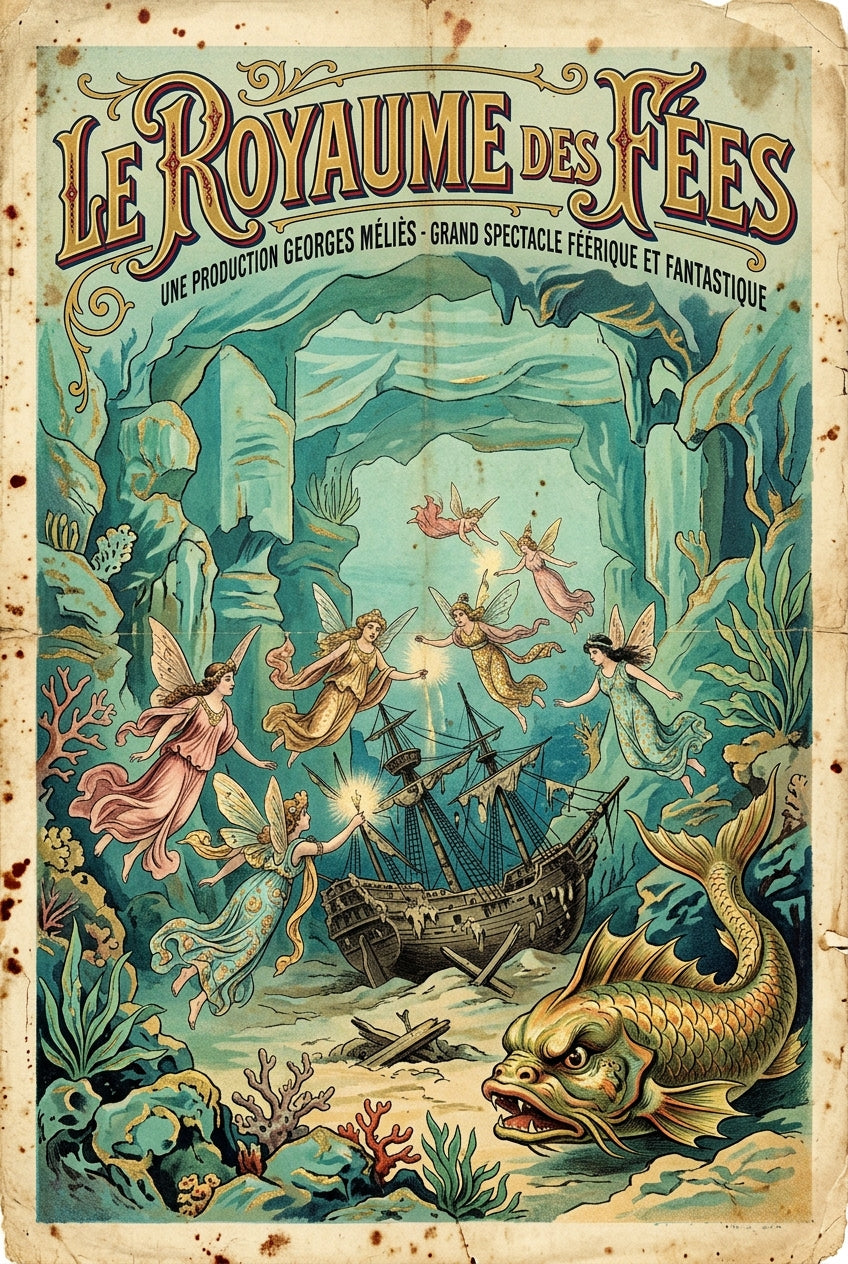 Affiche Le Royaume des Fées, poster Georges Méliès