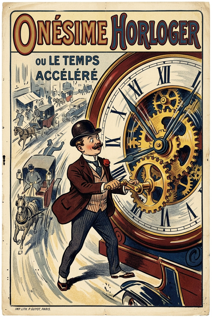 Affiche Onésime Horloger, poster cinéma ancien