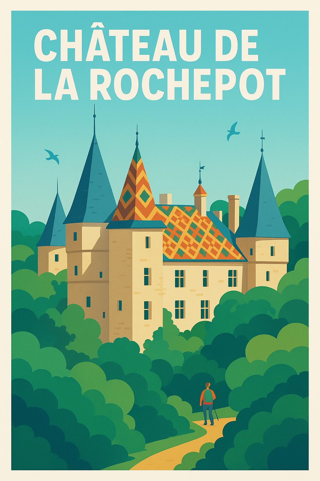 Affiche de Château de la Rochepot - L'élégance médiévale au cœur de la Bourgogne