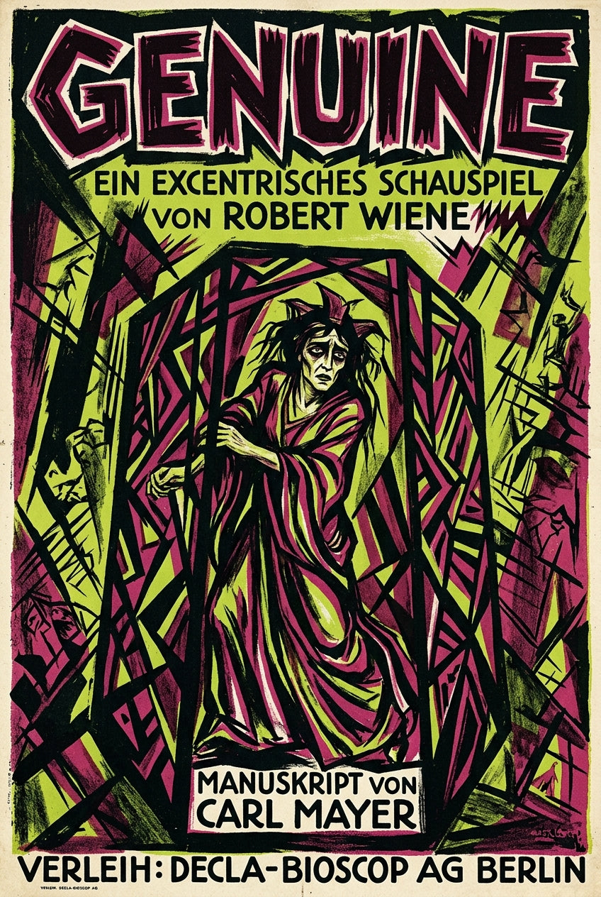 Affiche de film Genuine, poster expressionniste