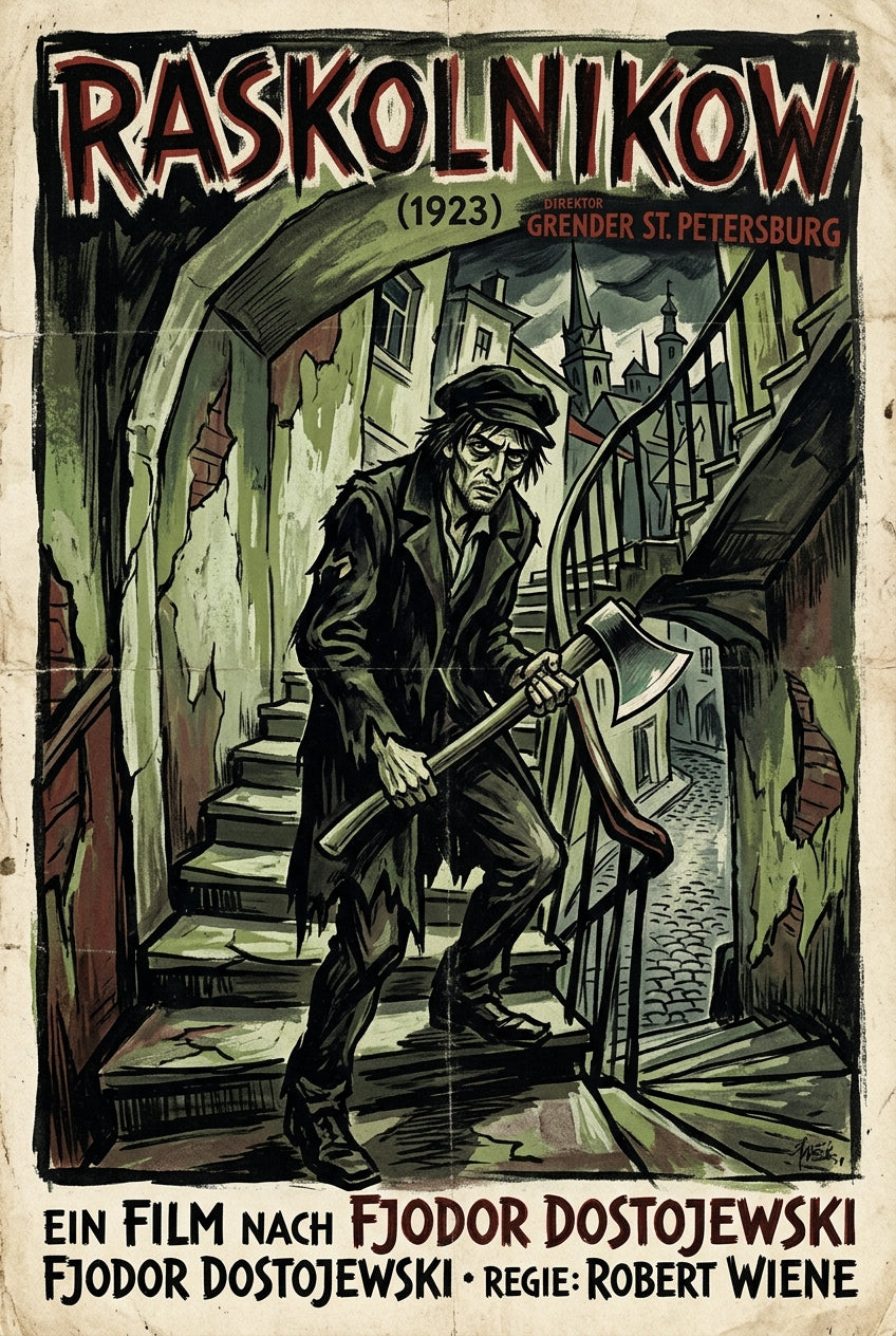 Affiche de Raskolnikov, poster film de 1923