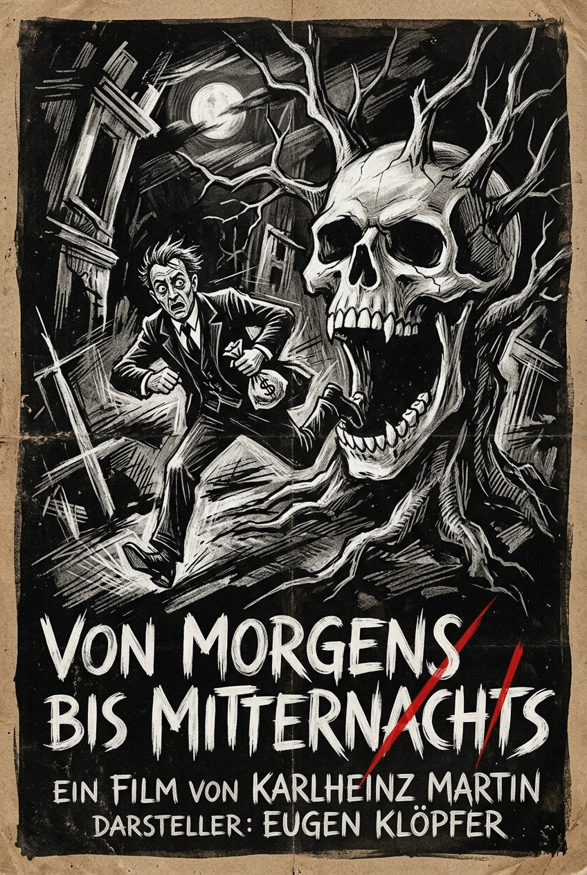 Affiche Von Morgens bis Mitternachts, arbre crâne