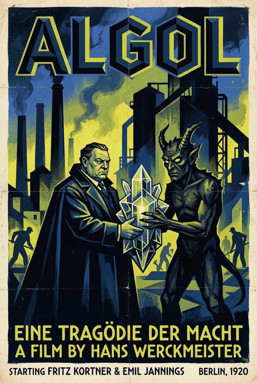 Affiche Algol, poster film expressionniste