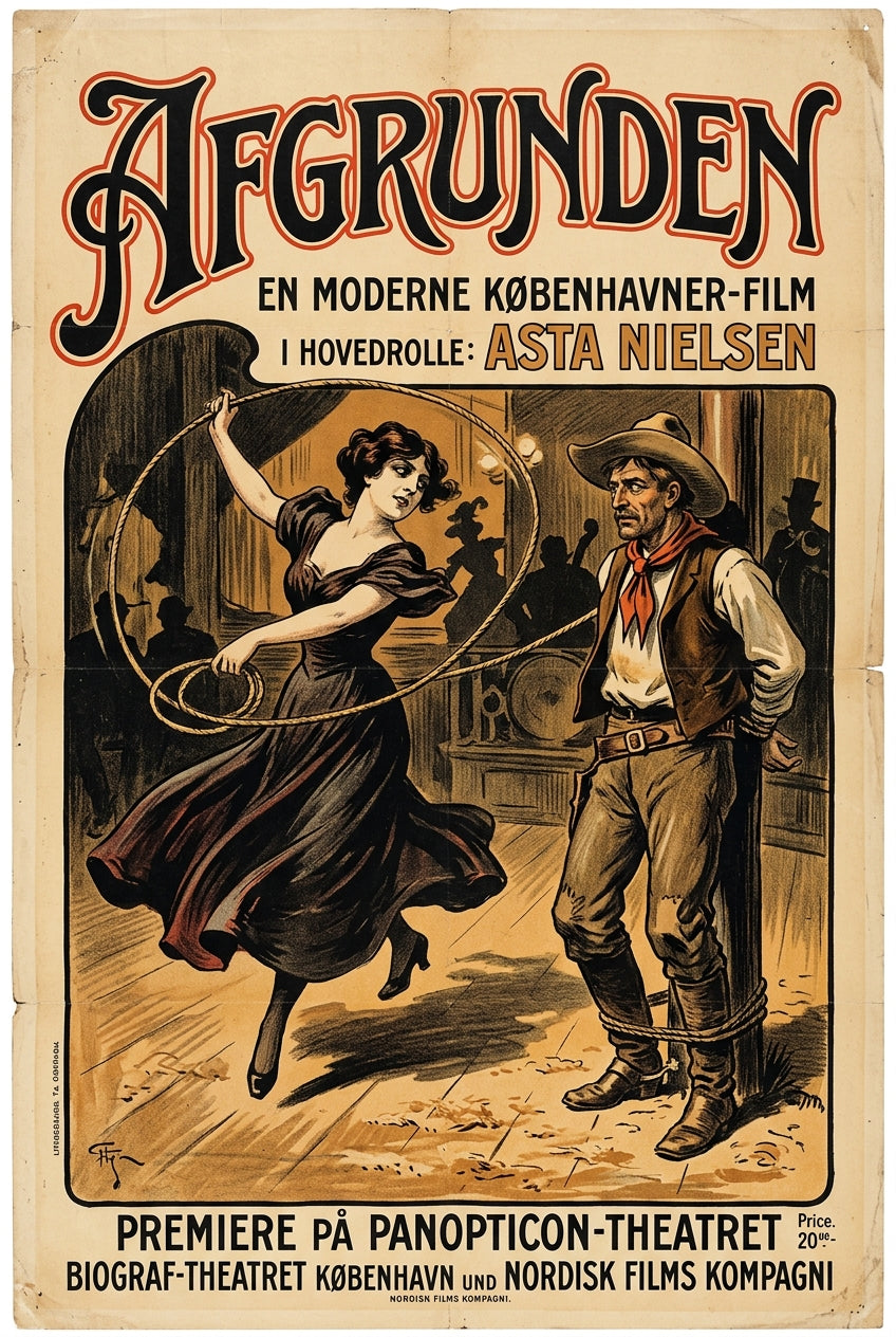 Affiche Afgrunden, poster film Asta Nielsen