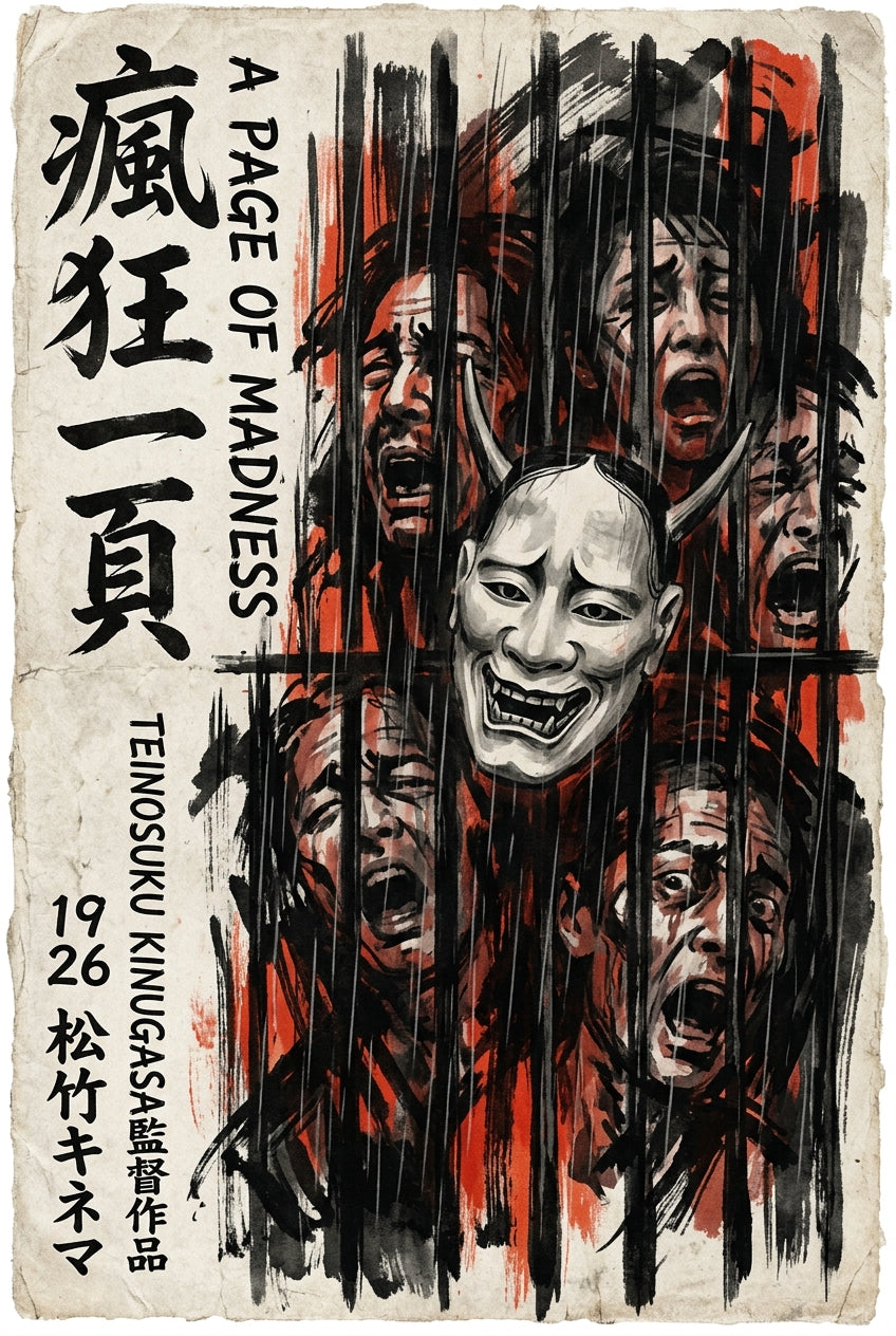 Affiche A Page of Madness, poster cinéma japonais