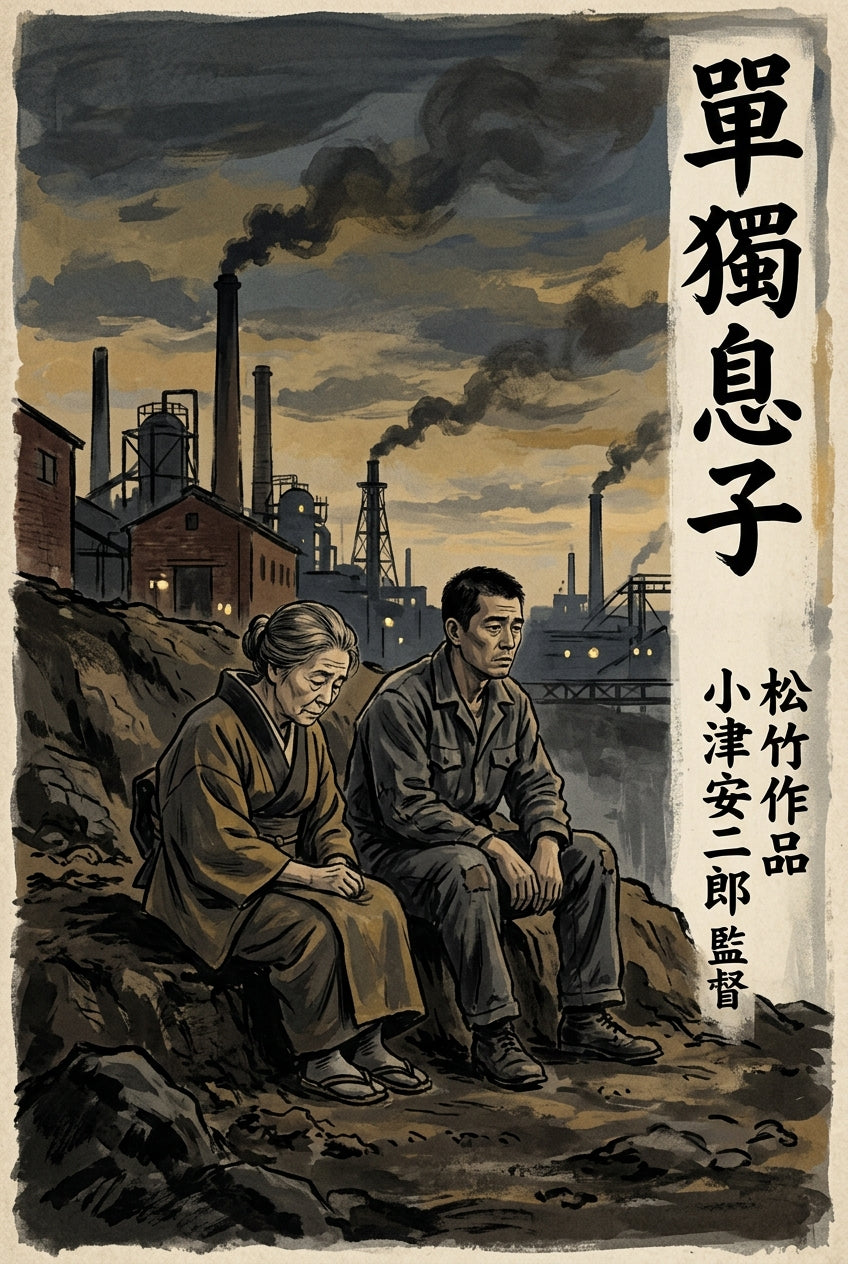 Affiche Le Fils unique, poster style japonais