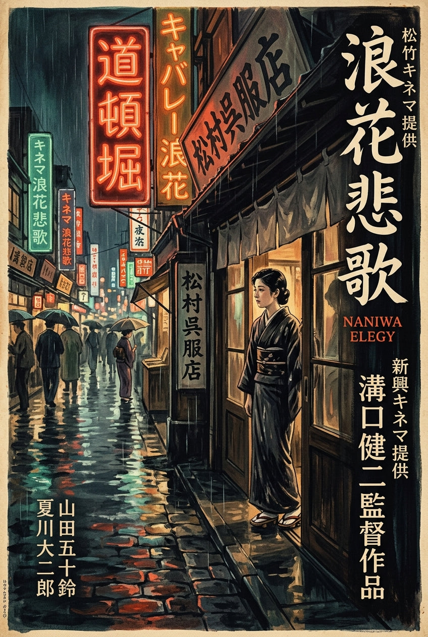 Affiche Naniwa Elegy, poster néons japonais
