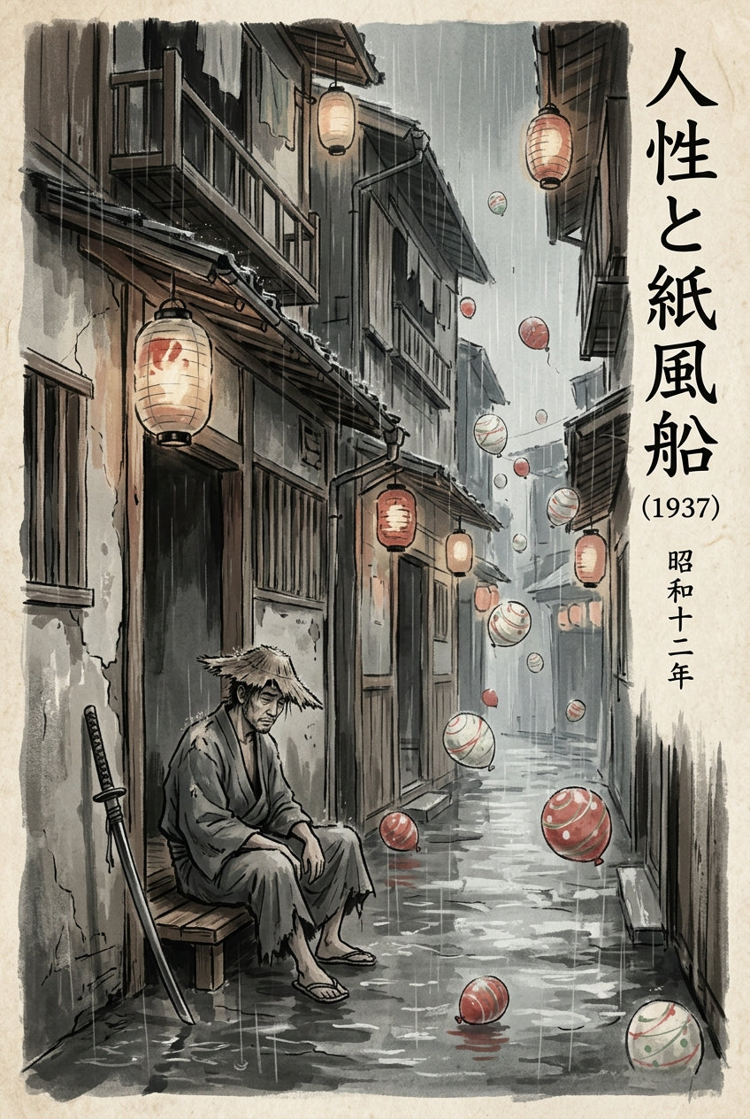Affiche de Film Le Pauvre et les Ballons, poster Japon